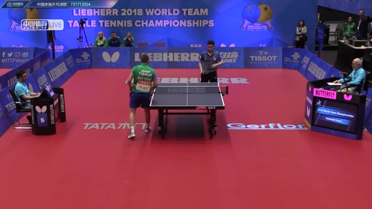 中国香港vs斯洛文尼亚 2018世乒赛男团小组赛