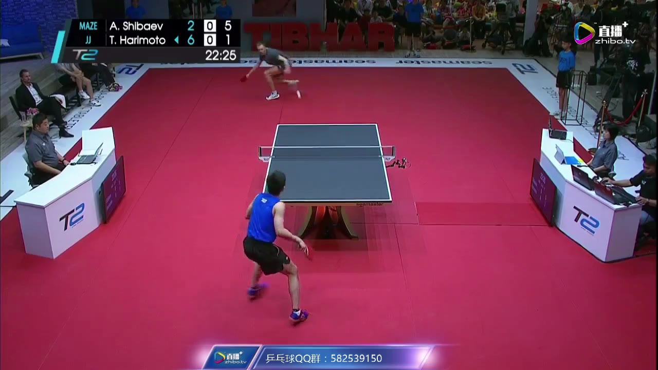 T2亚太乒乓球联赛DAY1：什巴耶夫vs张本智和