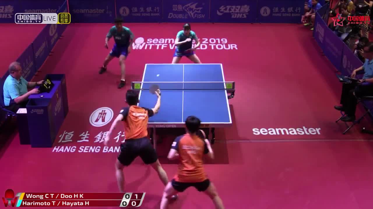 黄镇廷/杜凯琹 HKG vs 张本智和/早田希娜 JPN  2019香港公开赛