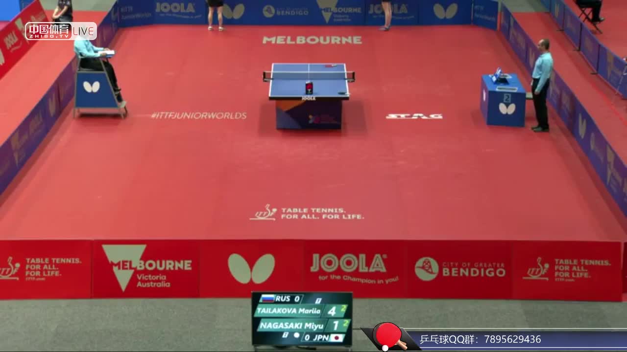日本 vs 俄罗斯 2018世界乒乓球青年锦标赛青年女团半决赛