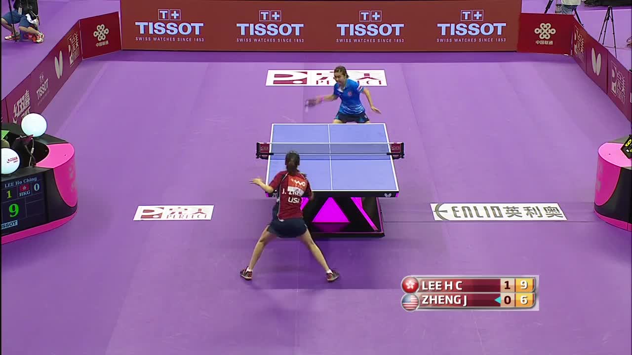 2016马来西亚世乒赛女团小组赛 中国香港vs美国
