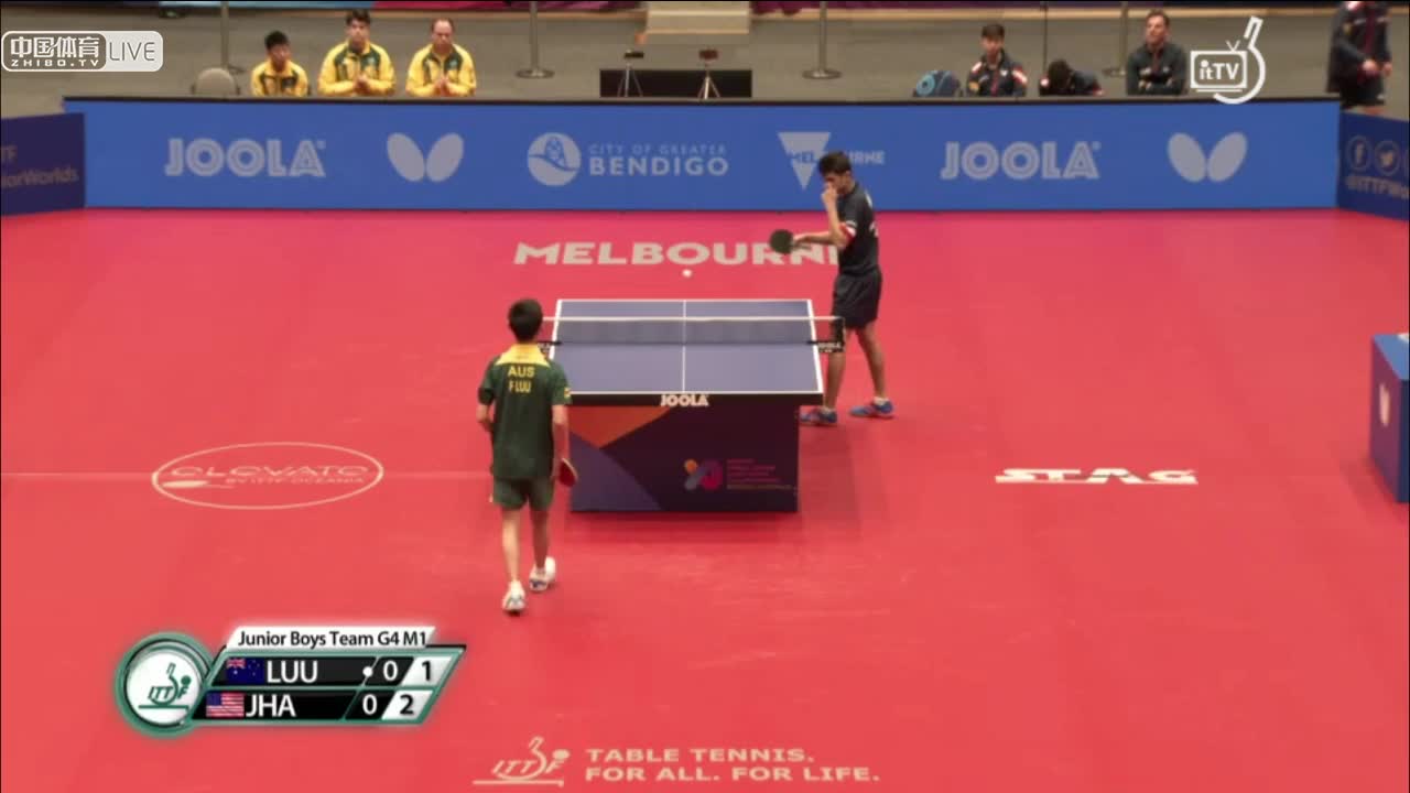 美国 vs 澳大利亚  2018世界乒乓球青年锦标赛男团小组赛