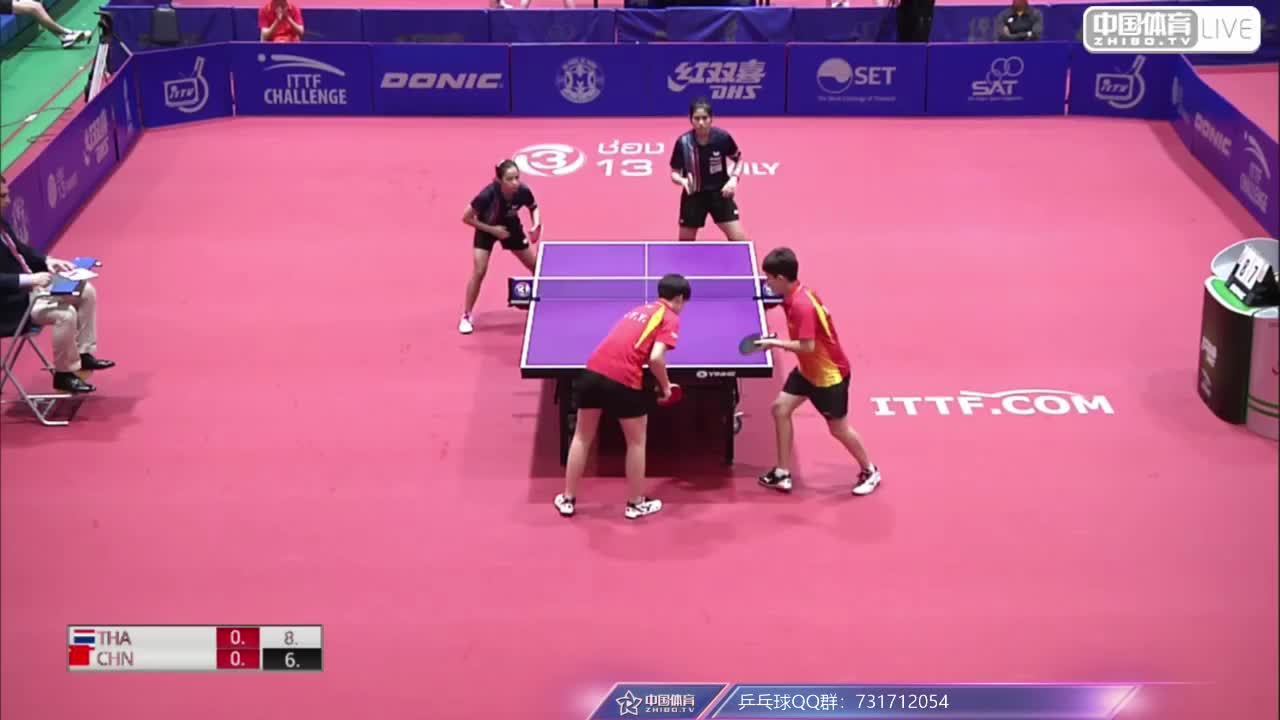 胡悦妍/韩国钰vs奥拉万/素塔西尼 泰国挑战赛 女双16强