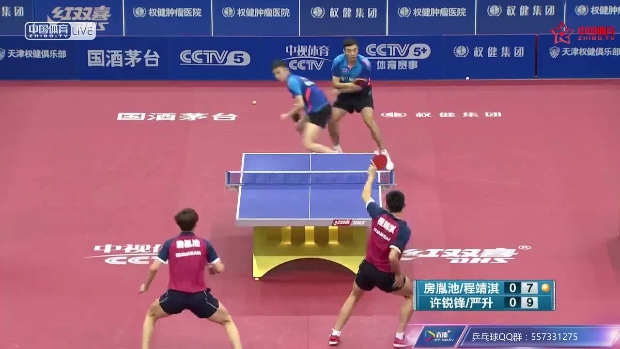 房胤池 / 程靖淇 vs 许锐锋 / 严生 乒超男团第二轮