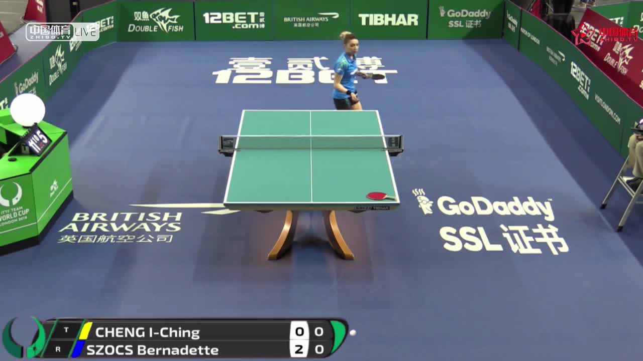 中国台北vs罗马尼亚 2018乒乓球团体世界杯女团小组赛