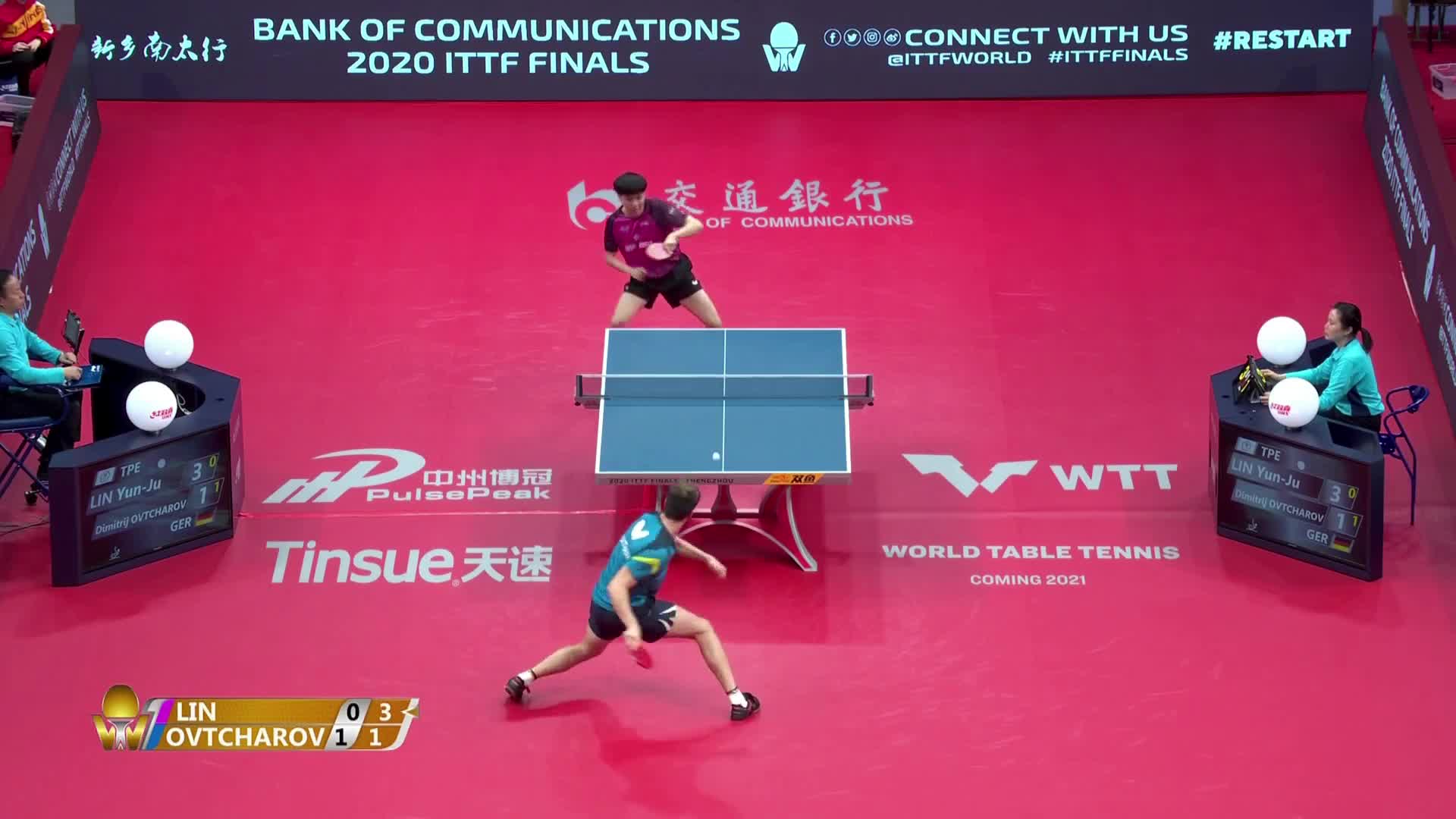 林昀儒 vs 奥恰洛夫 2020国际乒联年终总决赛男单1/8决赛