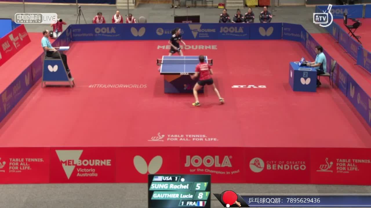 美国 vs 法国 2018世界乒乓球青年锦标赛 女团小组赛