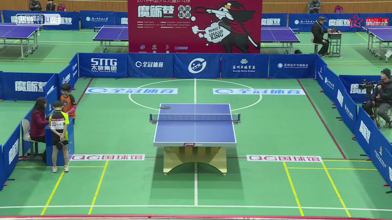 中国青少年乒乓球赛20190215上午场