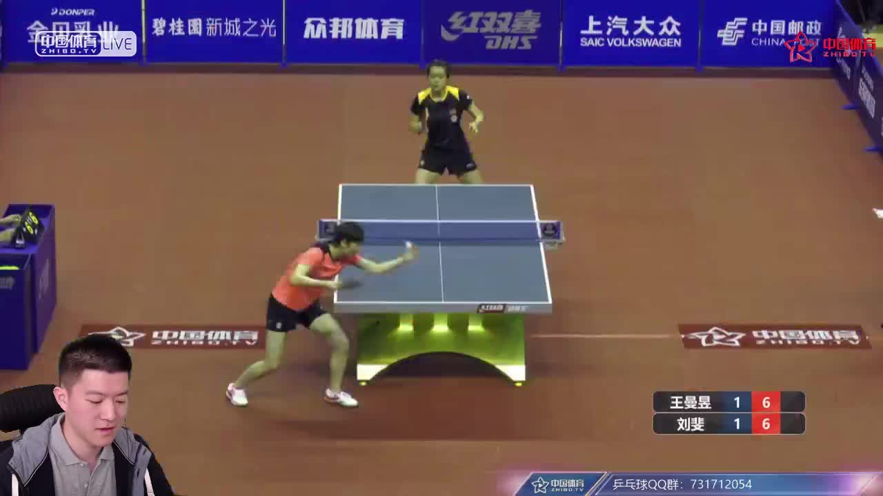 女A队（丁宁、朱雨玲、王曼昱） vs 女D队（陈可、张瑞、刘斐）小周解说 世乒赛国乒黄石热身赛