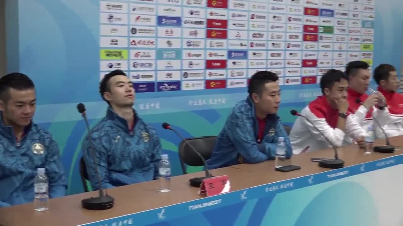 川军教练郑长弓发布会发言 全运会男团决赛