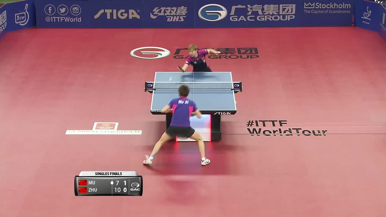 木子VS朱雨玲 20151115 瑞典乒乓球公开赛 女单决赛