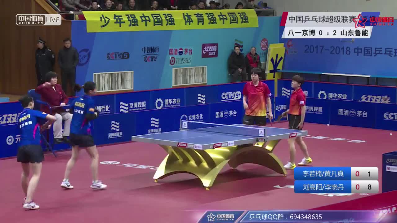乒超：李若楠/黄凡真vs刘高阳/李晓丹