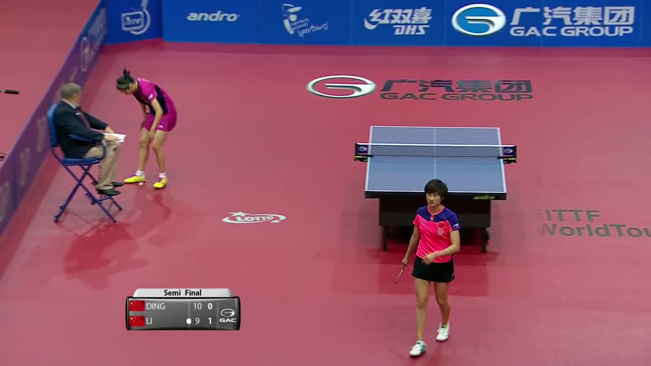 李晓霞vs丁宁 20151025 乒乓球波兰公开赛 女单半决赛