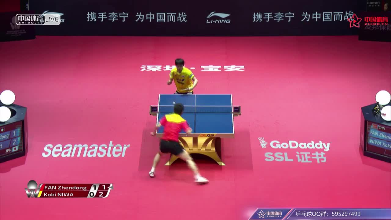 樊振东 CHN vs 丹羽孝希 JPN 2018中国公开赛 男单1/4决赛