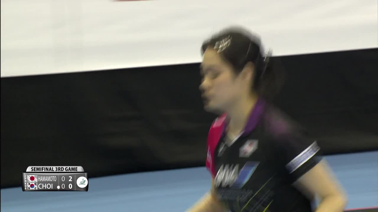 滨本由惟 vs Choi hyojoo 20161113 国际乒联奥地利公开赛女单半决赛