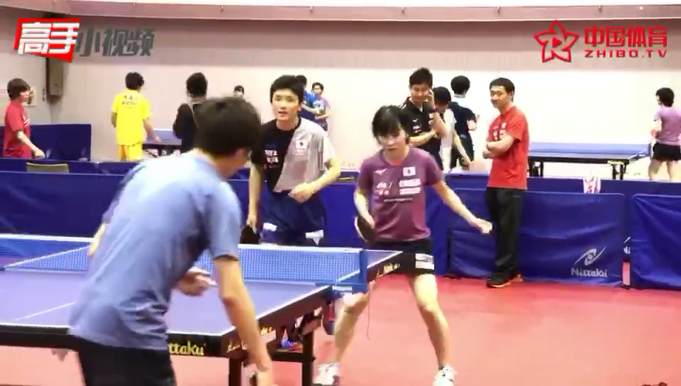 满屏cp感！张本智和&平野美宇训练场欢声笑语
