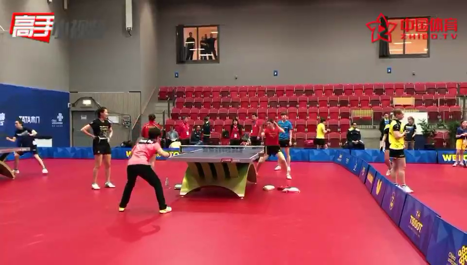 #国乒加油# 陈梦赛前训练 已进入比赛模式