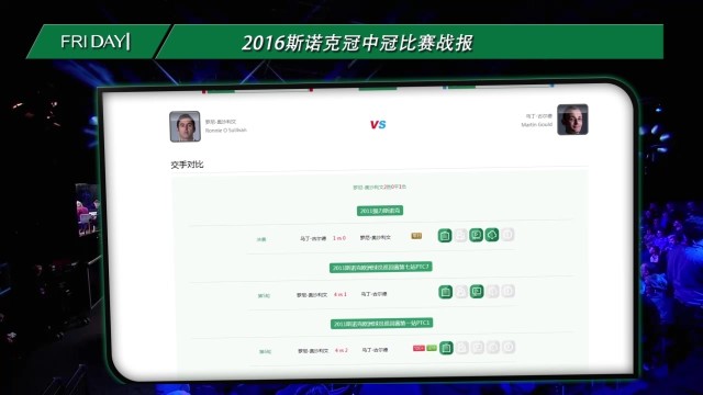 2016斯诺克冠中冠语音战报 奥沙利文v古尔德