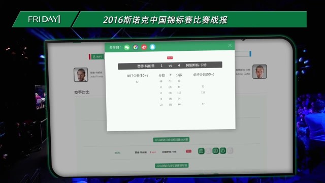 2016斯诺克中国锦标赛语音战报 特朗普vs卡特