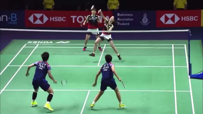经典回顾：2019泰国公开赛女双决赛，田中志穗/米元小春VS杜玥/李茵晖