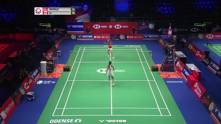 丹麦公开赛：李文珊vs斯库雷兹精彩集锦