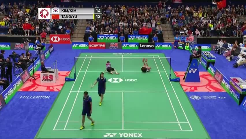 经典回顾：2018美国羽毛球公开赛女双决赛：汤金华/于小含 VS 金慧贞/金素妍
