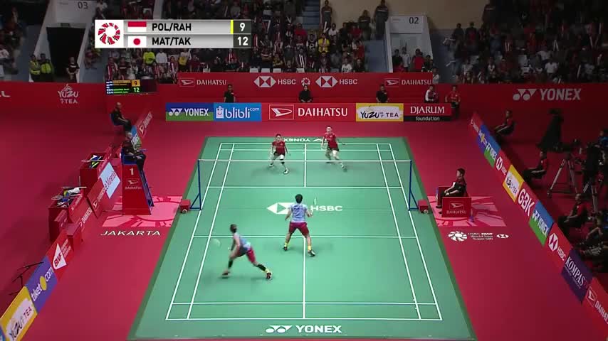 经典回顾：2018印尼大师赛女双决赛松友美佐纪/高桥礼华VS波莉/拉哈尤，耐心周旋就一定有机会
