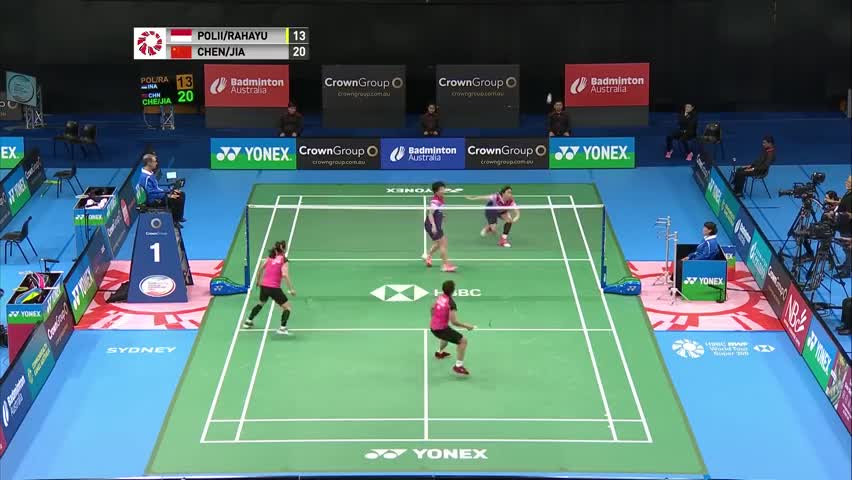 经典回顾：2019澳大利亚公开赛女双半决赛  陈清晨/贾一凡VS波莉/拉哈尤