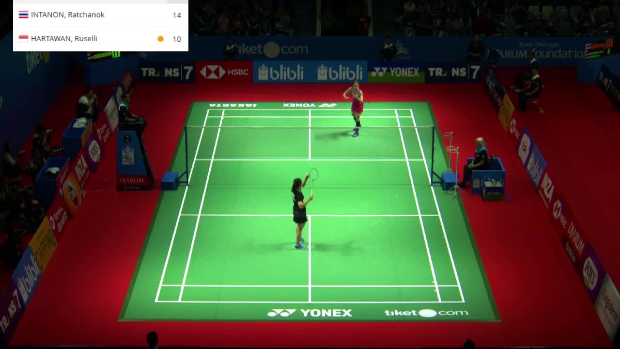 因达农 VS 鲁斯丽 2019印尼羽毛球公开赛 女单1/16决赛