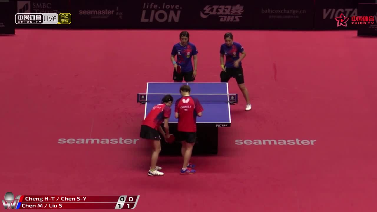 陈梦/刘诗雯 CHN vs 陈思羽/郑先知 TPE 2019日本公开赛 女双半决赛