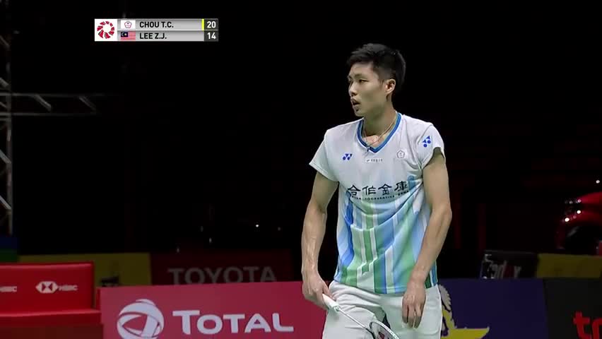 经典回顾：2019泰国公开赛男单半决赛，周天成VS李梓嘉 影帝发挥稳定拿下比赛