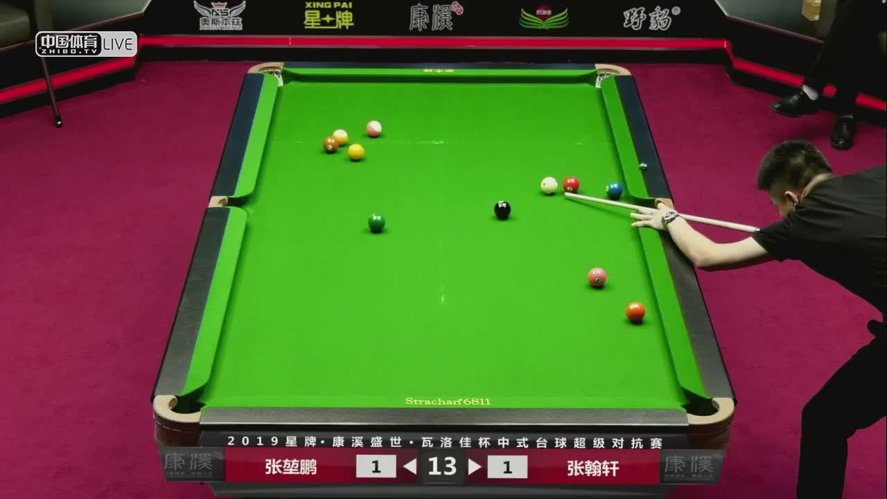 张堃鹏 vs 张翰轩 2019中式台球超级对抗赛 辽宁朝阳站