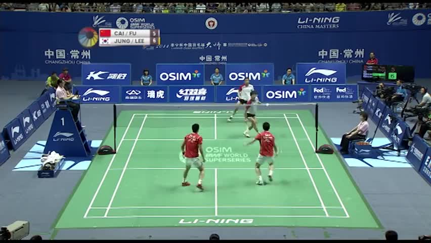 经典回顾：2011年中国大师赛男双决赛蔡赟/傅海峰VS郑在成/李龙大，还记得哪只队伍获胜了吗？