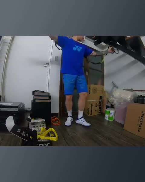 训练需谨慎 杨博涵弹力带训练翻车现场