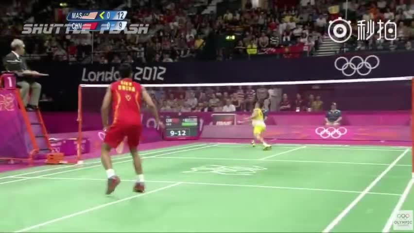 林丹十大高级球，上来就是背对对手和球场的trick shots