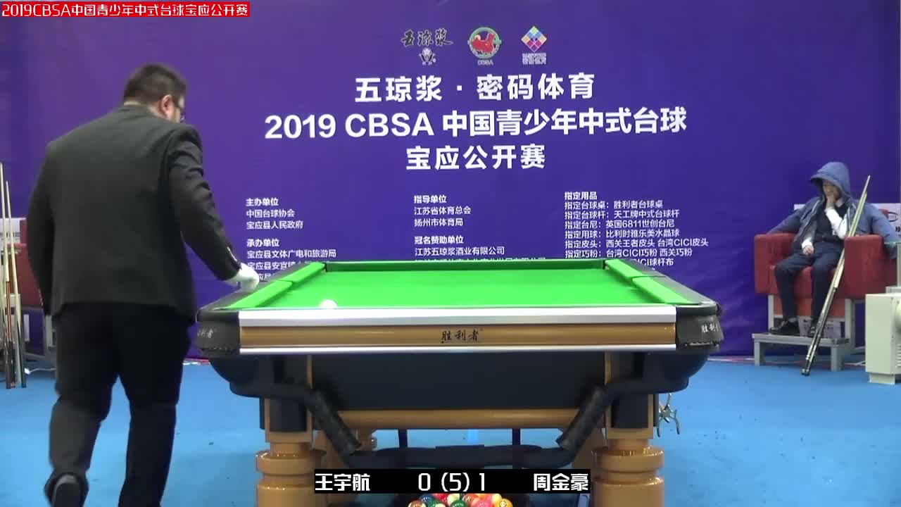 王宇航vs周金豪 2019CBSA中式中青赛 宝应公开赛