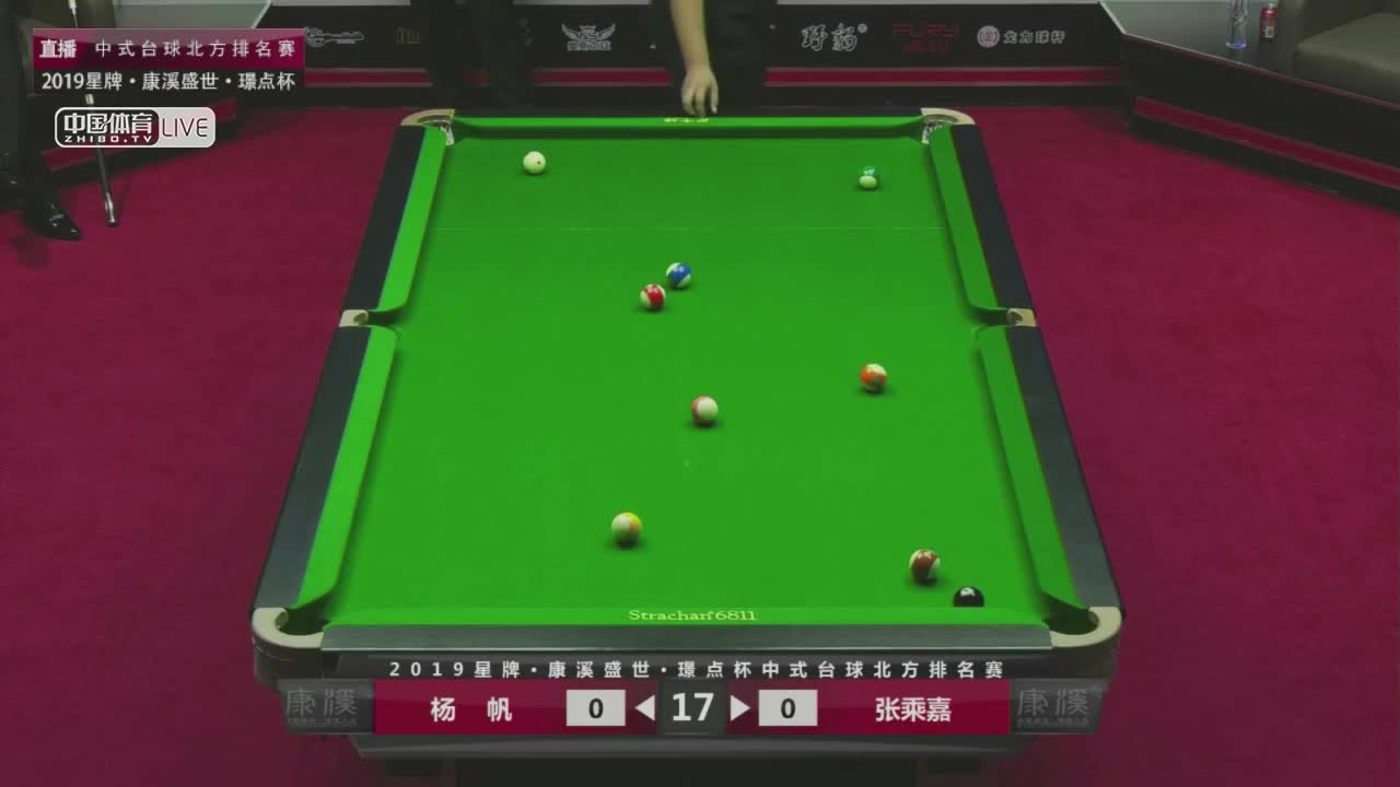 杨帆 vs  张乘嘉 2019中式台球北方排名赛第三站