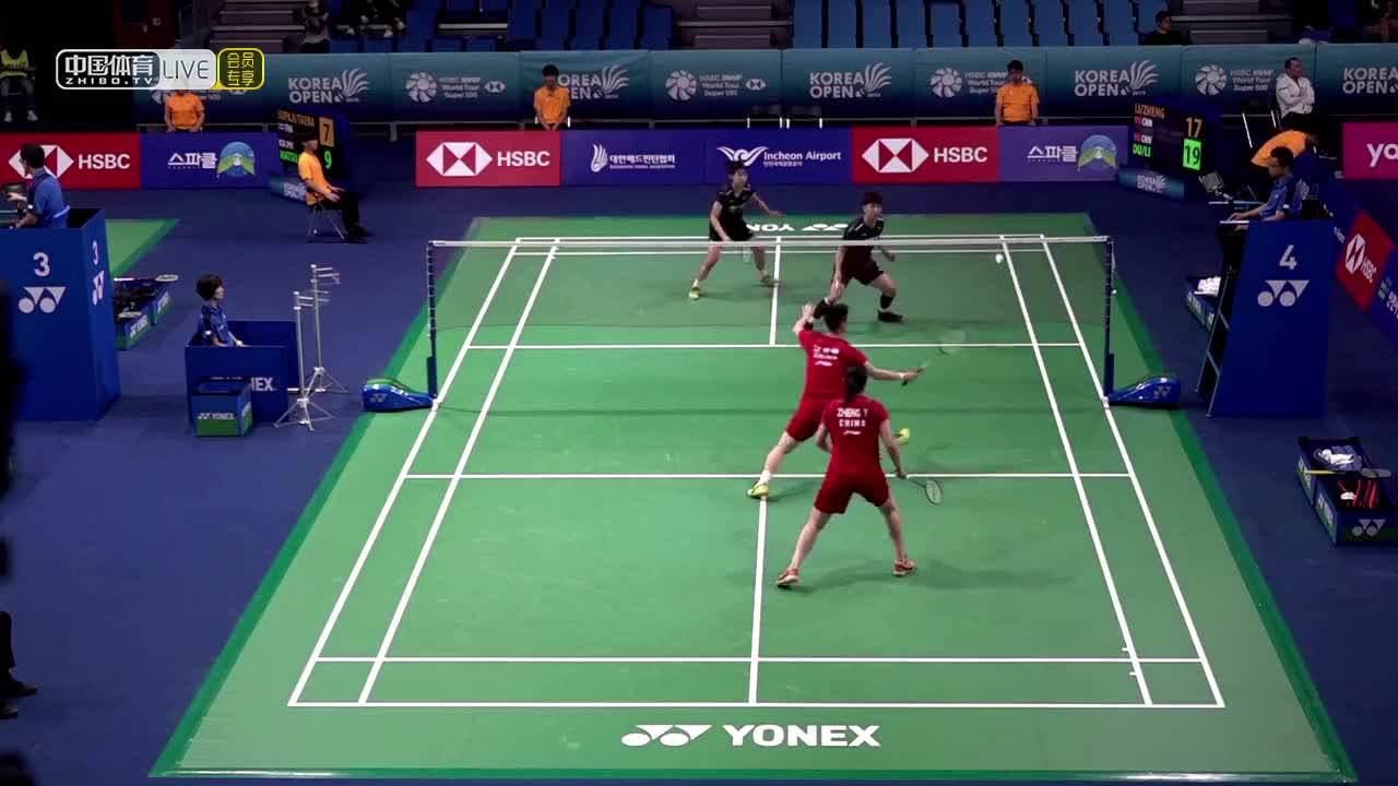 李汶妹/郑雨 vs 李茵晖/杜玥 2019韩国公开赛 女双1/8决赛