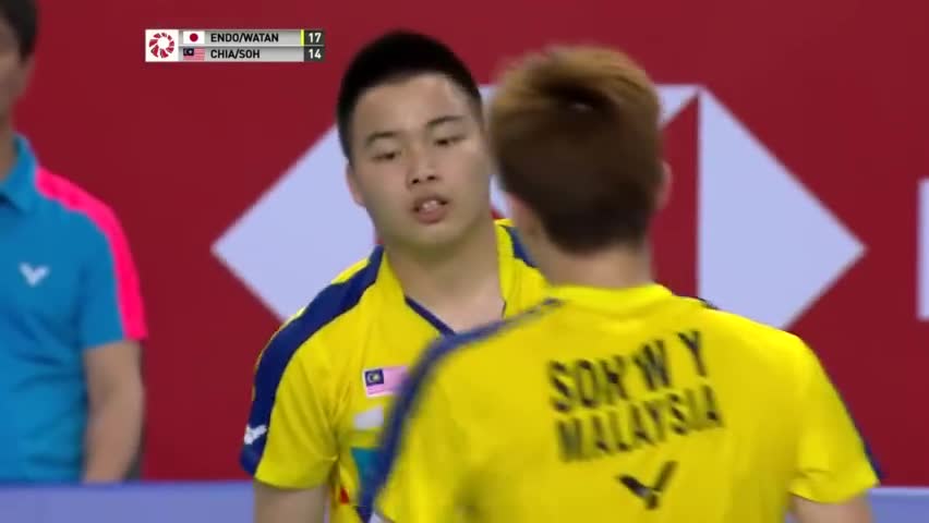 经典回顾：2018韩国羽毛球公开赛男双四分之一决赛：远藤大由/渡边勇大VS谢定峰/苏伟译