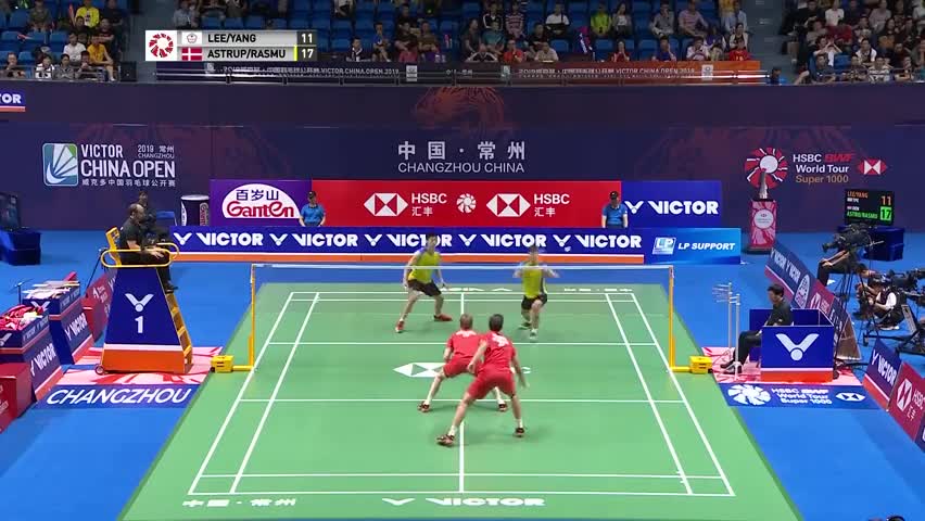 经典回顾：2019中国公开赛男双第一轮，阿斯特普/拉斯姆森VS李哲辉/杨博轩