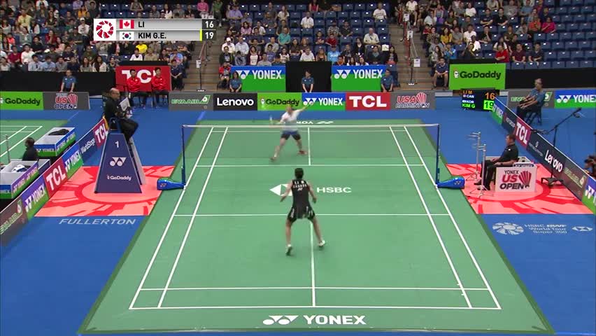 经典回顾:2019美国羽毛球公开赛女单半决赛  李文珊VS金佳恩