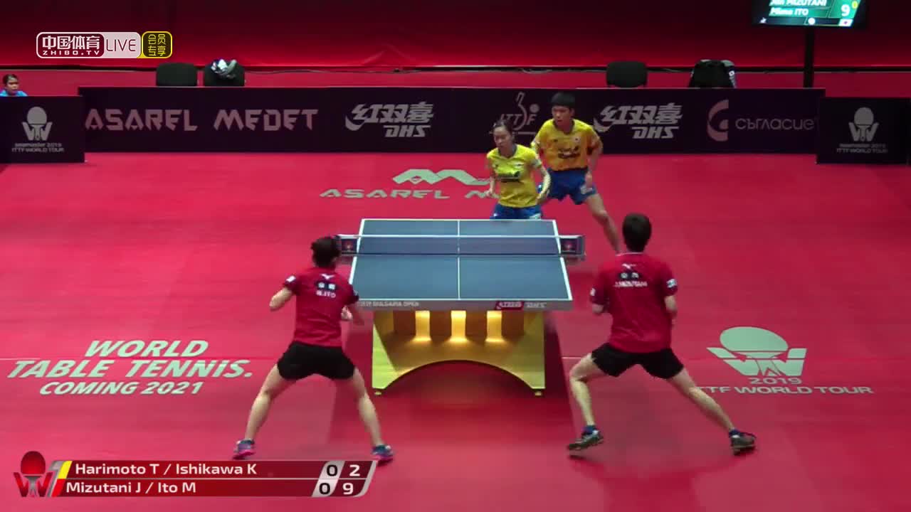 水谷隼/伊藤美诚  vs 张本智和/石川佳纯 2019保加利亚公开赛 混双半决赛