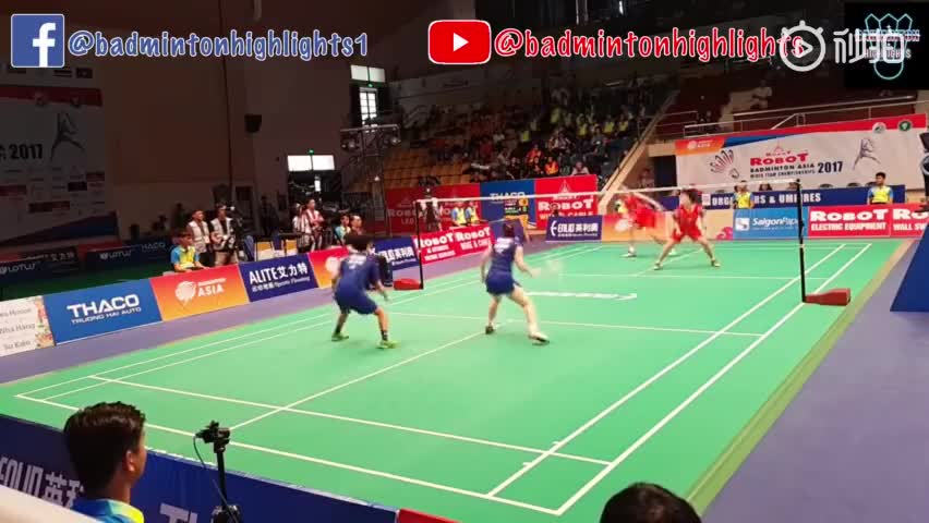 经典回顾：2017亚洲混合团体锦标赛 张楠／陈清晨VS渡边勇大／东野有纱   张楠／陈清晨的搭配还是