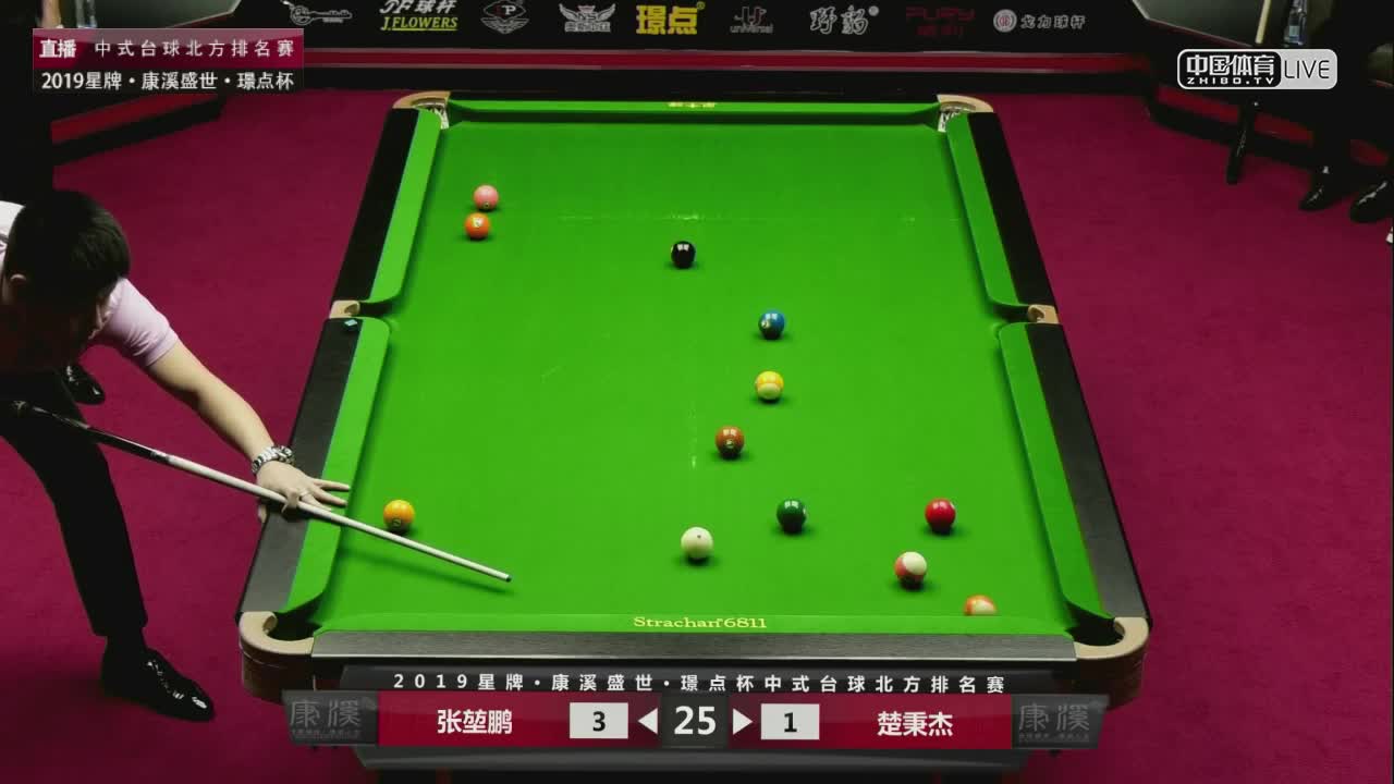 张堃鹏 vs  楚秉杰 2019中式台球北方排名赛第五站
