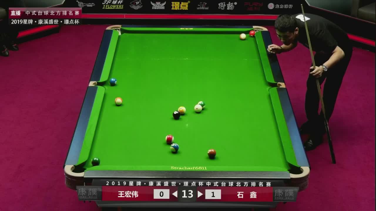 王宏伟 vs 石鑫 2019中式台球北方排名赛第五站