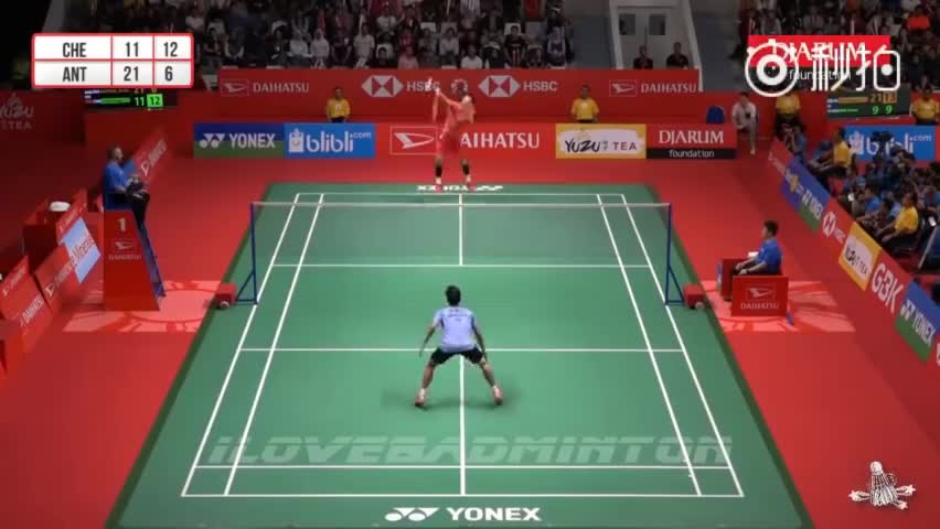 经典回顾：2018BWF印尼大师赛 谌龙VS金廷 金廷的小身板真的好灵活