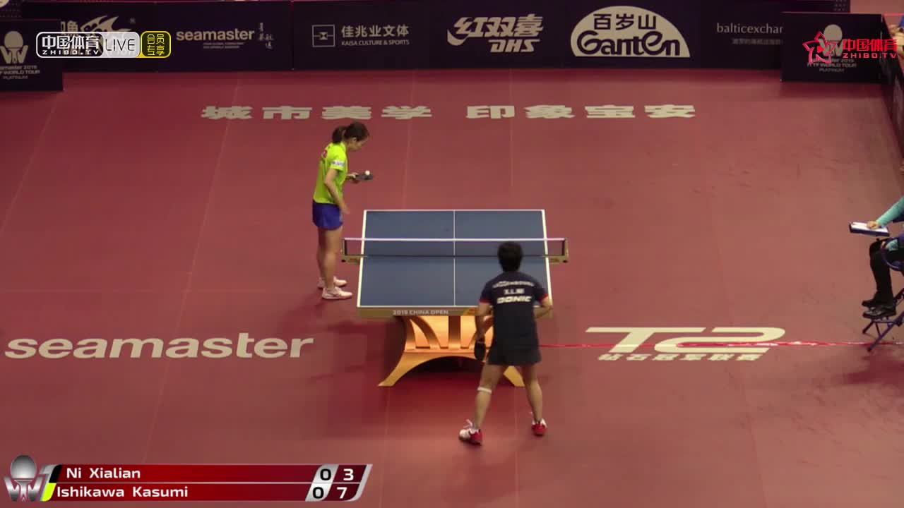 倪夏莲 LUX vs 石川佳纯 JPN 2019中国公开赛女单正赛第一轮