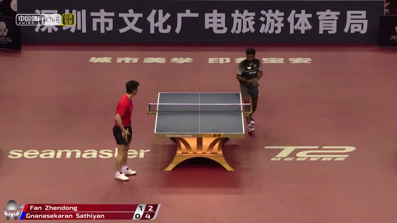 樊振东 CHN vs 加纳那塞卡然 IND 2019中国公开赛 男单正赛第一轮