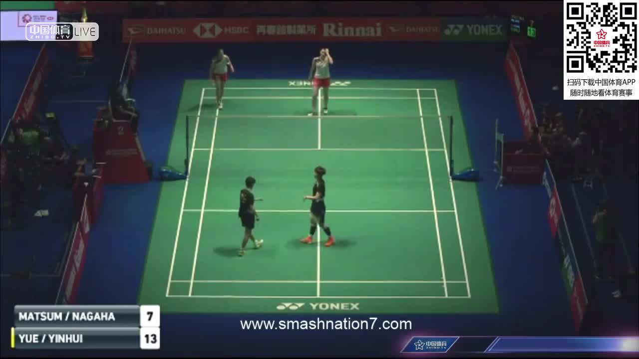 李茵晖/杜玥  vs 松本麻佑/永原和可那 2018日本公开赛 女双1/4决赛