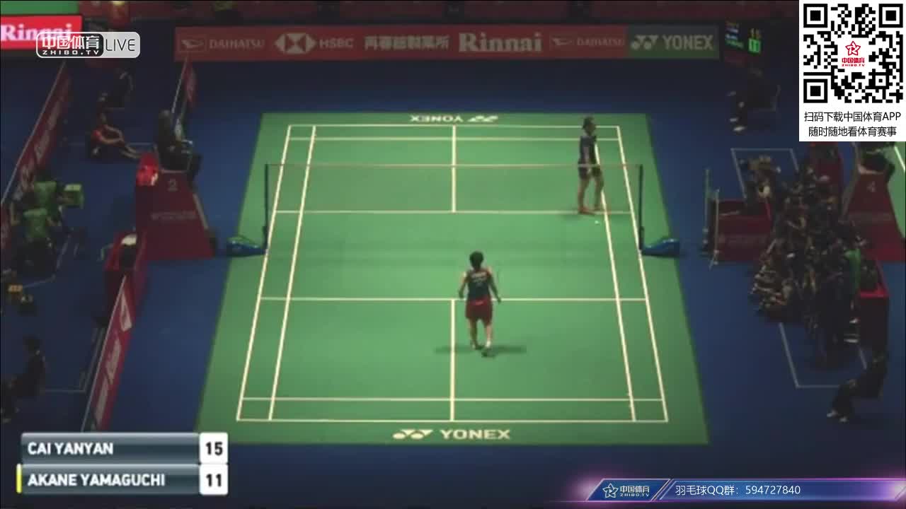蔡炎炎  VS  山口茜 2018日本公开赛  女单1/8决赛